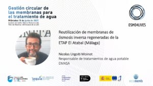 Reemplazo parcial membranas osmosis inversa en potabilizadora